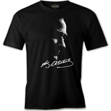  Atatürk - Atatürk Imza Siyah Erkek Tshirt