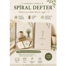 Zumio Doğadan Ilham Alan A5 Spiralli Çizgisiz Defter | Minimal Tasarım | Siyah Plastik Spiral
