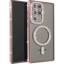 Gees Global Samsung Galaxy S23 Ultra Joke Simli Magneticsafe Kılıf - Pembe