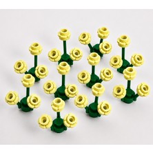 LEGO Orjinal Bitki Ağaç Parçaları: Çiçek: Flowers: 40 Parça Çiçek ve Bitki - 10 Adet Yeşil Bitki ve 30 Adet Parlak Sarı Renk Çiçekten Oluşur.