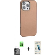 Marsilyan™- iPhone 16 Pro Max Kılıf Zirve Modern Prime - Şeffaf Pasifik Cam Ekran Koruyucu + Raze Metal Kamera Lens - Sh