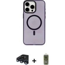Marsilyan™- iPhone 15 Pro Max Kılıf Eksen Işık Prime - Siyah Joko Magic 5d Hayalet Cam + Raze Metal Kamera Lens - Lt
