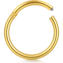 8mm x 1.2mm Altın Kilitli Halka Piercing