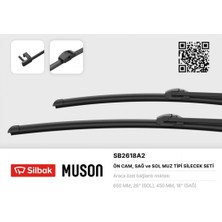 Silbak Glblseme Silecek Süpürgesi 650/450MM Muz Tipi Bmw 5 Serisi Touring - 7 Serisi 03/10