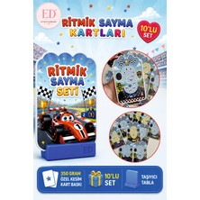 Etiket Dükkanı Ritmik Sayma Kartları Arabalar 10LU Set-Özel Kesim