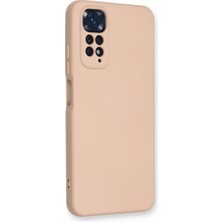 Aydogan's Xiaomi Redmi Note 11 Kılıf Nano Içi Kadife Silikon - Pudra