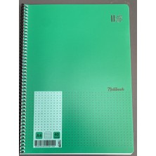 U Deep Udep A4 Spiralli Noktalı Defter 40 Yaprak Yeşil Kapak Notebook