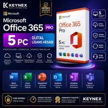 Microsoft 365 Pro 5 Bilgisayar Dijital Aktivasyon