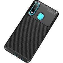 Halkhouse Huawei P30 Lite Kılıf Negro Silikon Karbon Iz Yapmaz Kapak
