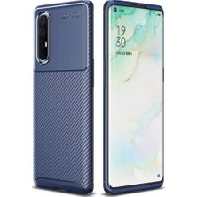 Halkhouse Oppo Reno 3 Pro 5g Kılıf Negro Silikon Karbon Iz Yapmaz Kapak