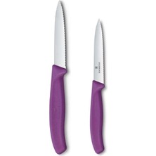 Vct-Victorinox-Tırtıklı Büyük Küçük Soyma Set,mor