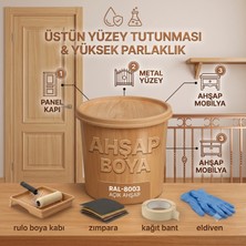 CAXCOLORS Cax Colors Parlak Boya 1 L - Panel Kapı, Demir ve Ahşap Boyası (Yüksek Tutunma & Üstün Parlaklık) 5'li Hediye Set