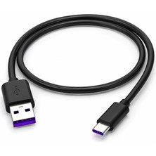 BK Teknoloji 30CM Usb-A Erkek To USB Type-C Erkek Hızlı Şarj ve Veri Aktarım Kablosu Siyah
