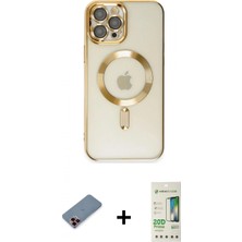 Marsilyan™- iPhone 12 Pro Max Kılıf Nova Işık Özel Seri - Siyah 20D Premium Cam Ekran Koruyucu + Metal Kamera Lens Koruma Cam - Kı