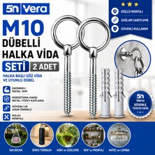 5n Vera M10 Dübelli Halka Vida Seti 2 Adet – Güçlü Askı ve Sabitleme Çözümü