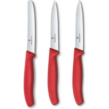 Victorinox Vct-Kırmızı Büyük 3'lu Bıçak Set