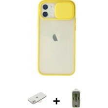 Marsilyan™- iPhone 12 Kılıf Vadi Çizgi - Siyah Joko Magic 5d Hayalet Cam + Renkli Kamera Lens Koruma Cam - Yl