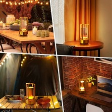 Şarjlı LED Masa Lambası Retro Ayarlanabilir Dekoratif 3 Mod'lu Lamba Ev Kafe Restoran