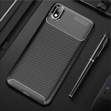 Halkhouse Xiaomi Redmi 7A Kılıf Negro Silikon Karbon Iz Yapmaz Kapak