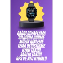 Zero Land Glblseme Ultra 3 Kordonlu Amoled Ekran Hainoteko Akıllı Saat Çok Fonksiyonlu Uyku ve Sağlık Takibi