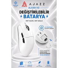 Ajazz AJ159 V2 Profesyonel Oyuncu Mouse 3 Modlu Bağlantı 54G Hafif Tasarım Değiştirilebilir Batarya 32000 Dpı