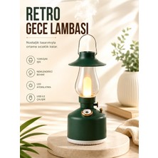 teknokutum Şarjlı Dekoratif Nostaljik Gaz Lambası Şeklinde Hava Nemlendirici