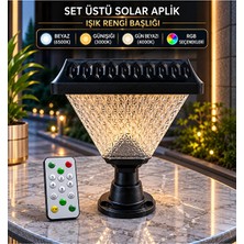 Informed 30W Set Üstü Güneş Enerjili Solar Aplik (Uzaktan Kumandalı)(Beyaz-Günışığı-Gün Beyazı-Rgb)