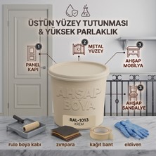 CAXCOLORS Cax Colors Parlak Boya 1 L - Panel Kapı, Demir ve Ahşap Boyası (Yüksek Tutunma & Üstün Parlaklık) 5'li Hediye Set