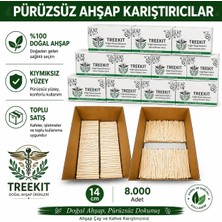 Treekit 14 cm Ahşap Çay Karıştırıcı 8.000 Adet – Tek Kullanımlık Doğal Tahta Karıştırıcı – Kafe, Restoran, Çay Ocağı ve Ofisler Için Ekonomik Paket