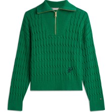 Tommy Hilfiger Co Cable Mıd Gg 1/2 Zıp Ls Swt