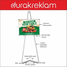 Durak Reklam Portatif Metal Şövale