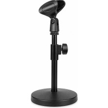 BK Teknoloji Ayarlanabilir Masa Üstü Mikrofon Sehpası 21-30CM Ağır Tabanlı Metal Mikrofon Standı