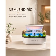 teknokutum Manzaralı LED Işıklı Müzikli Hava Nemlendirici ve Gece Lambası