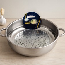 Akıllı Bayi 28 cm Kulplu Metal Süzgeç (Basık) Aby