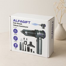 TKÇ Type-C Şarjlı 100W El Tipi Araç Süpürgesi ve Hava Üfleyici (7 Başlık)