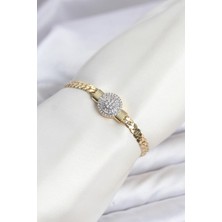 Sylar Ezme Zincir Model Zirkon Taşlı Vıp Seri Kadın Bileklik