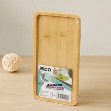 TKÇ Bambu Ahşap Dikdörtgen Mini Tepsi 12 x 23.4 x 0.8 cm