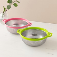 Akıllı Bayi 21 cm Kulplu Metal Süzgeç - Çelik Sepet Aby