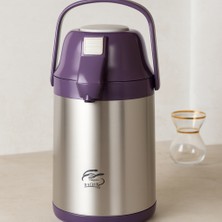 TKÇ 2.5l 304 Çelik Pompalı Termos Musluklu
