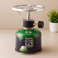 Akıllı Bayi Portatif Kartuşlu Kamp Ocağı ve 230G Kartuş Gaz Seti (6'lı) Aby