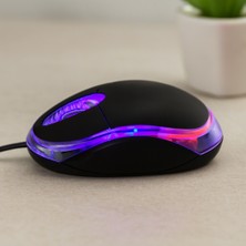 Kablolu Optik Mouse 1200 Dpı Siyah (Usb, 110 Cm) - 100'LÜ Paket