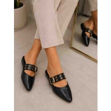 Sy Butik Ürün Adıkadın Taş Detaylı Slingback Terlik– Sivri Burun