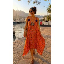 Park Moda Askili Ithal Keten Elbise
