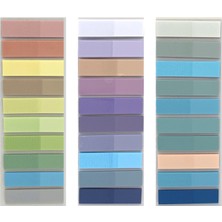Sibga Tasarım 3 Adet Şeffaf Renkli Postit Post-It Post It. Kitap Ayracı Ayraç Plastik Postit Sticker Not Kağıdı