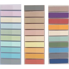Sibga Tasarım 3 Adet Şeffaf Renkli Postit Post-It Post It. Kitap Ayracı Ayraç Plastik Postit Sticker Not Kağıdı