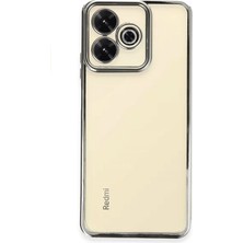 Sylar Redmi 13 4g Kılıf  Lensli Silikon - Gümüş