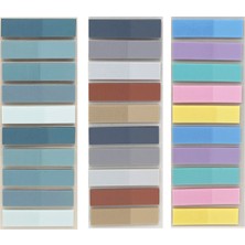Sibga Tasarım 3 Adet Şeffaf Renkli Postit Post-It Post It. Kitap Ayracı Ayraç Plastik Postit Sticker Not Kağıdı