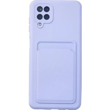Sylar Samsung Galaxy A12 Kılıf Kelvin Kartvizitli Silikon - Lila