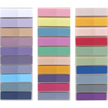Sibga Tasarım 3 Adet Şeffaf Renkli Postit Post-It Post It. Kitap Ayracı Ayraç Plastik Postit Sticker Not Kağıdı