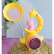 Uravas Store Çocuk Odası Ay ve Unicorn Desenli Gece Lambası